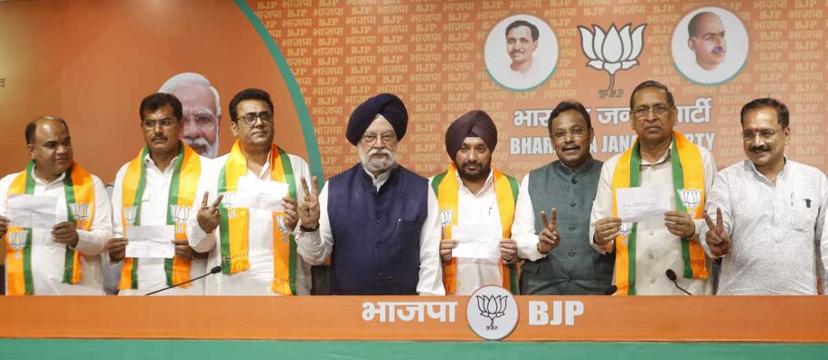 भाजपा अध्यक्ष जेपी नड्डा से मिले अरविंदर सिंह लवली, राजकुमार चौहान